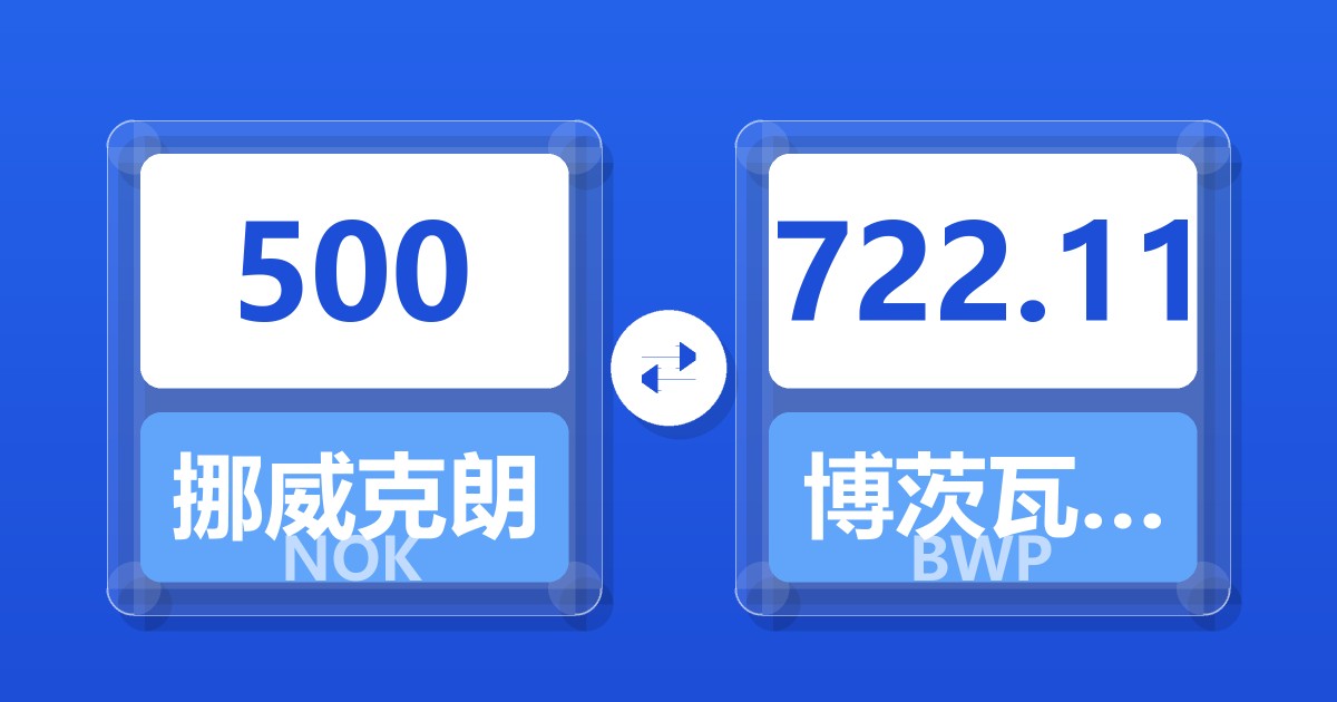 500挪威克朗兑博茨瓦纳普拉
