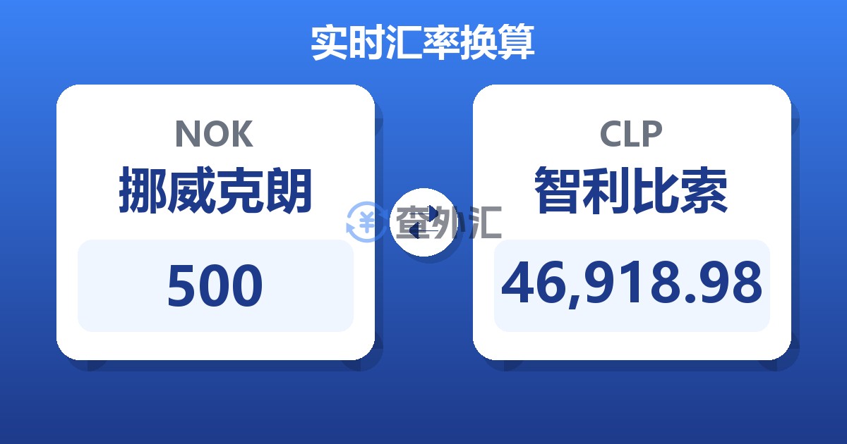 500挪威克朗兑智利比索