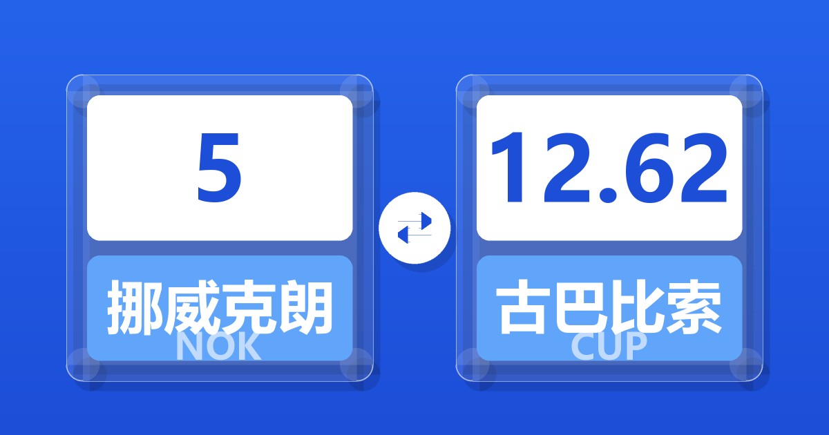5挪威克朗兑古巴比索