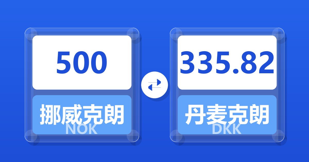 500挪威克朗兑丹麦克朗