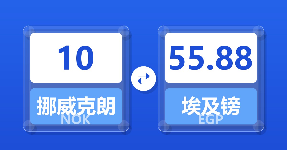 10挪威克朗兑埃及镑