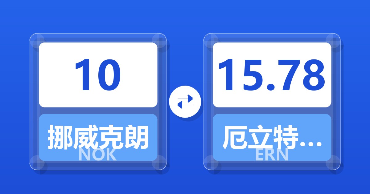 10挪威克朗兑厄立特里亚纳克法