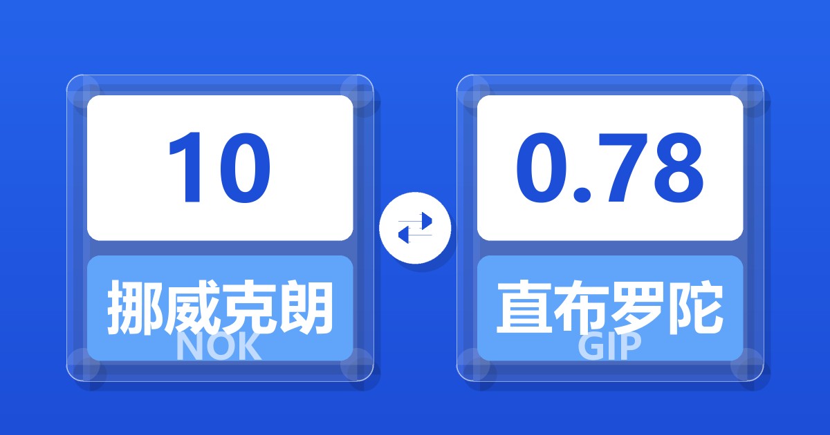 10挪威克朗兑直布罗陀镑