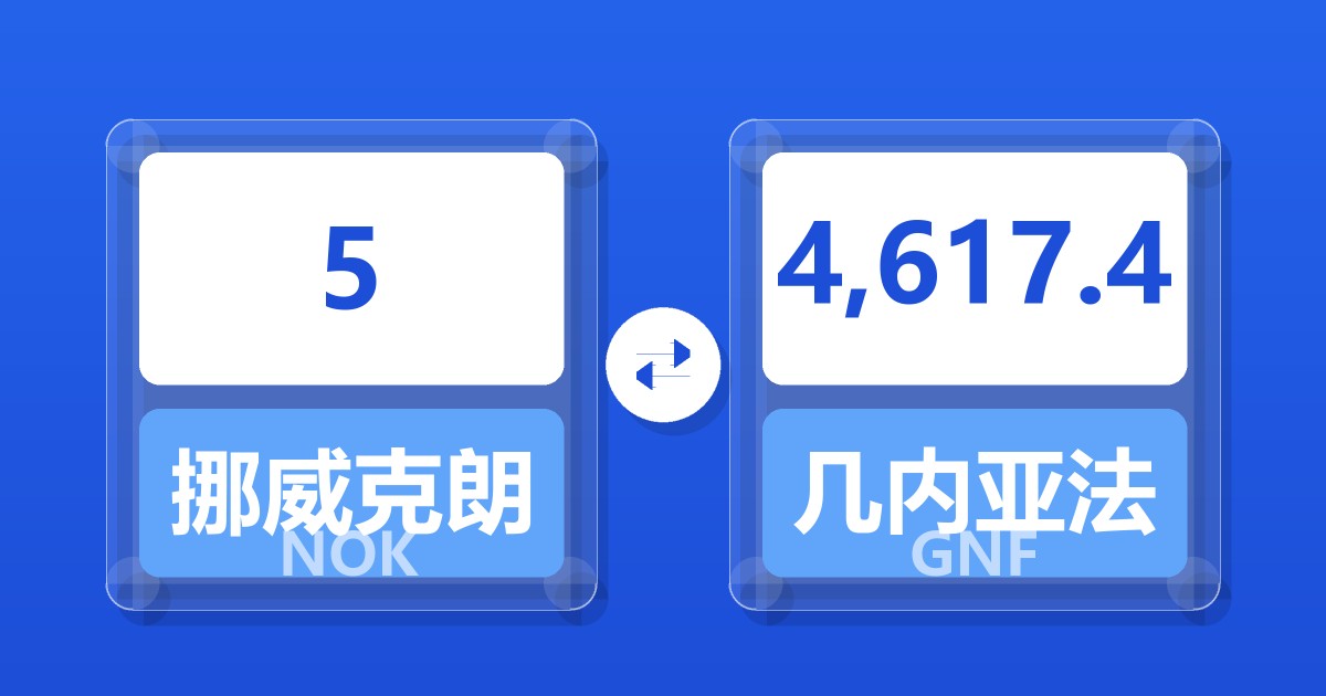 5挪威克朗兑几内亚法郎