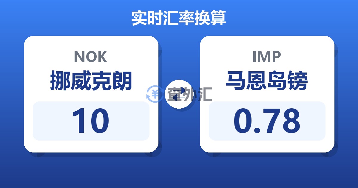 10挪威克朗兑马恩岛镑