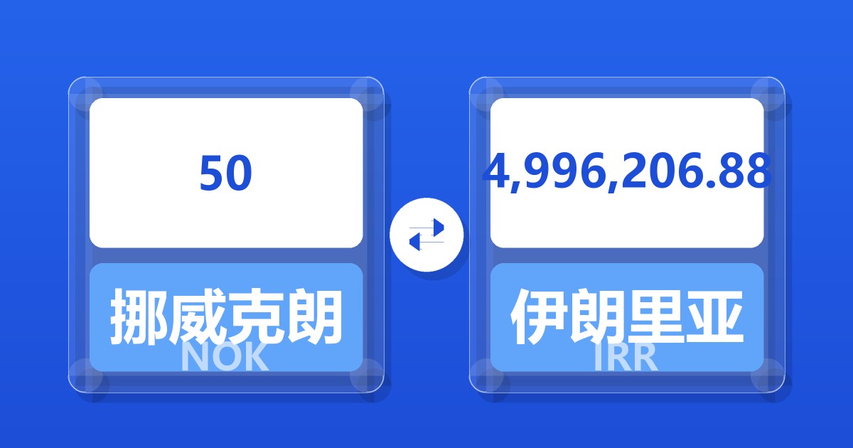 50挪威克朗兑伊朗里亚尔