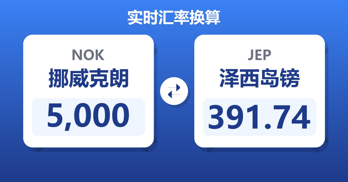 5,000挪威克朗兑泽西岛镑
