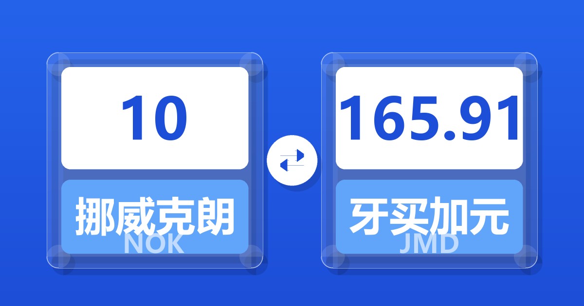 10挪威克朗兑牙买加元