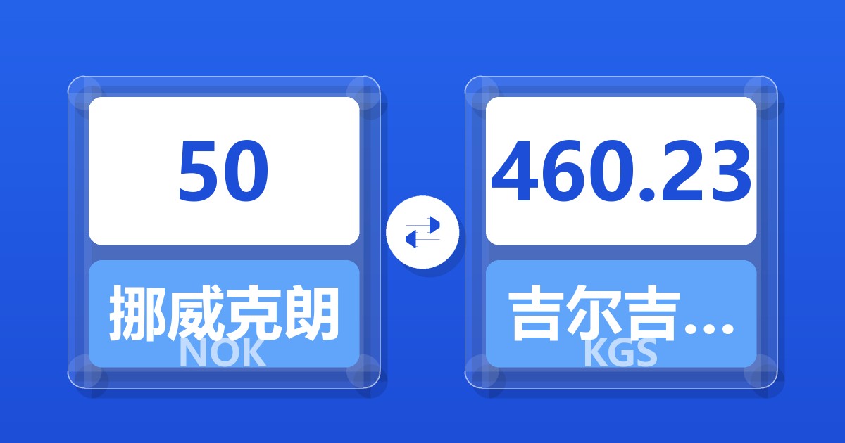 50挪威克朗兑吉尔吉斯斯坦索姆