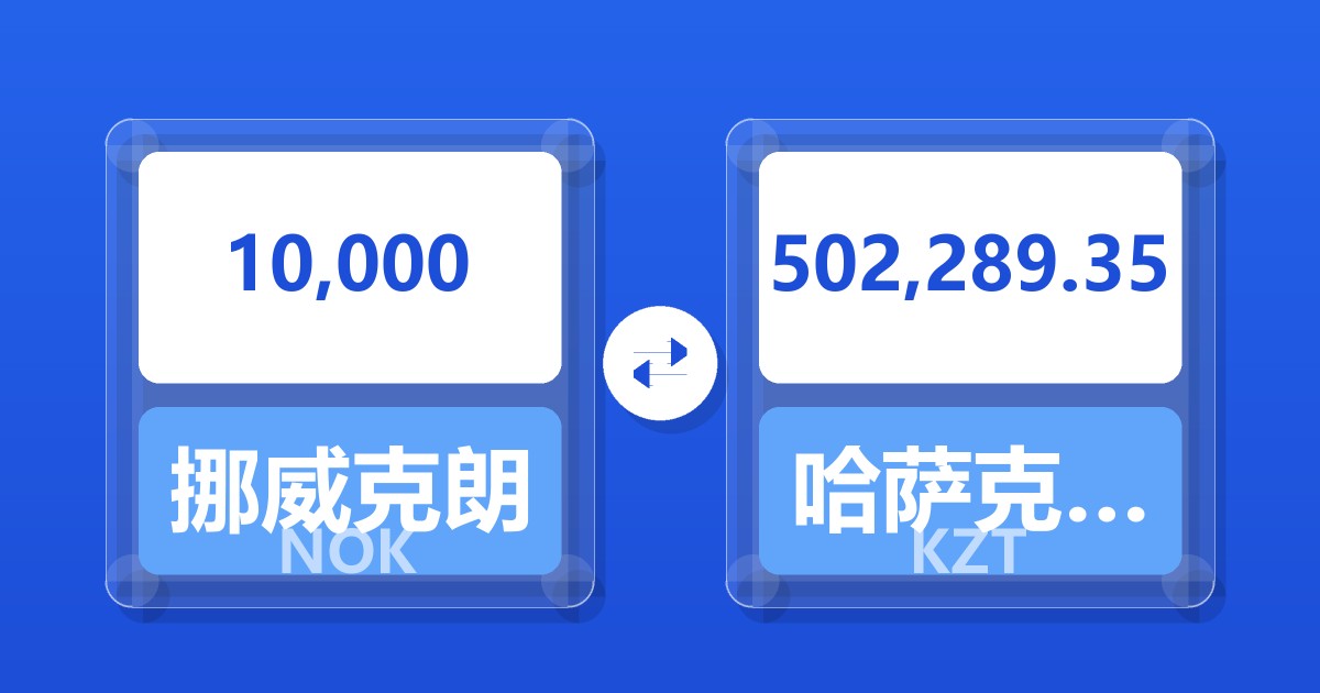 10,000挪威克朗兑哈萨克斯坦坚戈