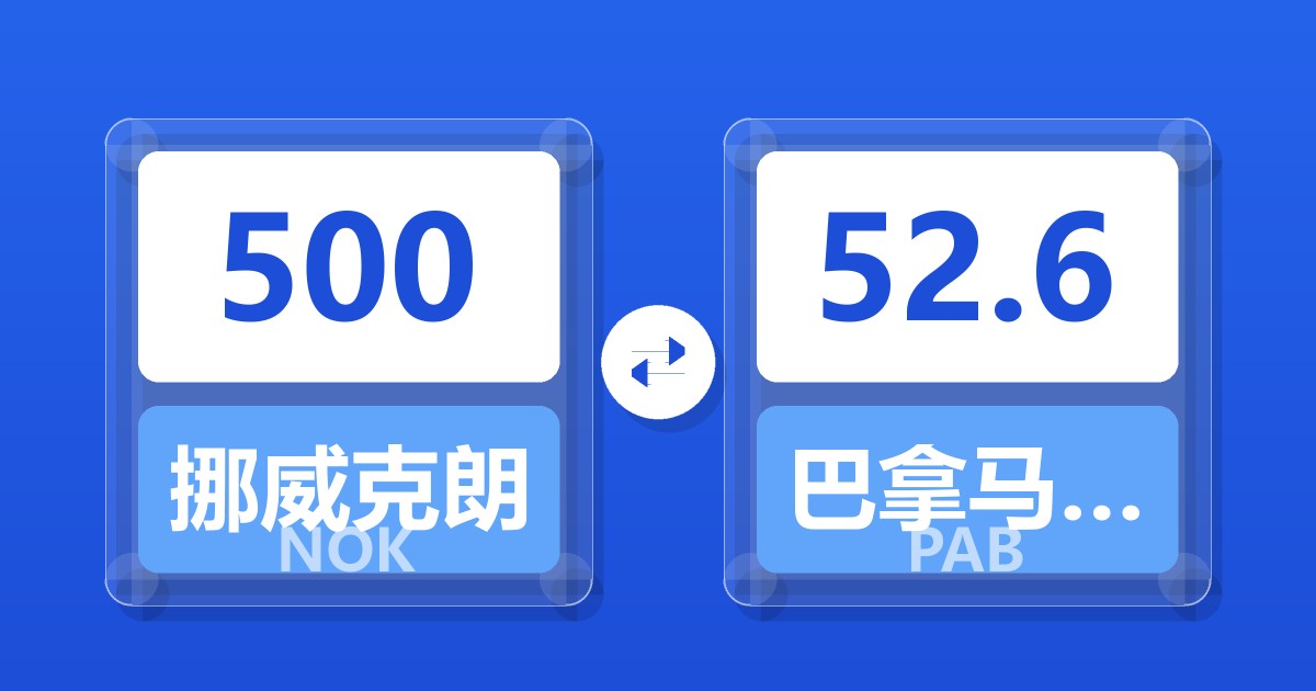 500挪威克朗兑巴拿马巴波亚