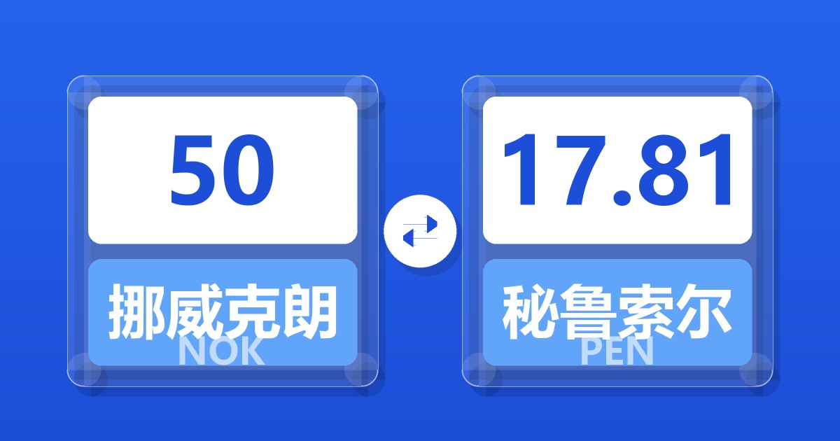 50挪威克朗兑秘鲁索尔