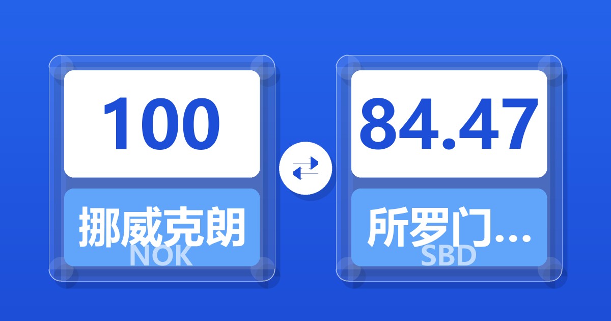 100挪威克朗兑所罗门群岛元