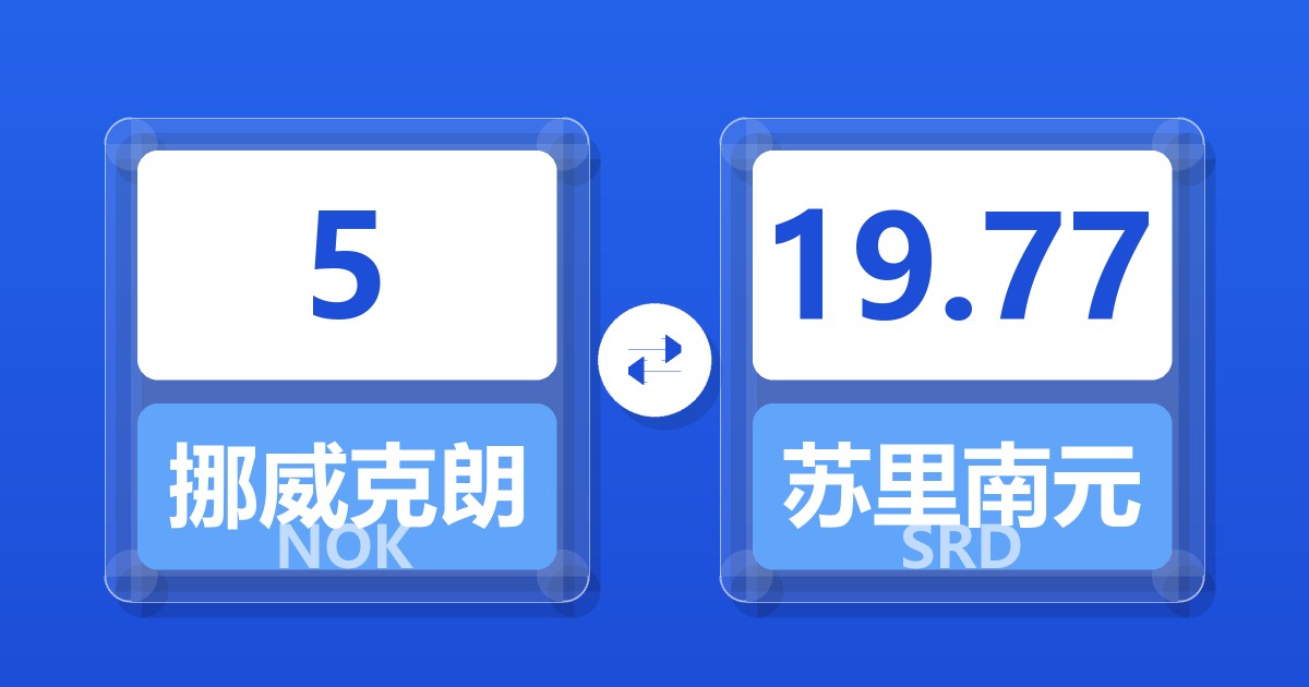 5挪威克朗兑苏里南元
