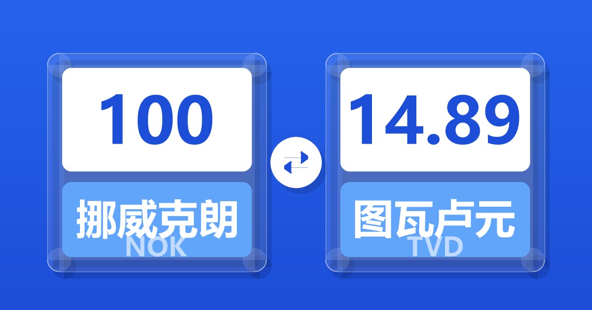 100挪威克朗兑图瓦卢元