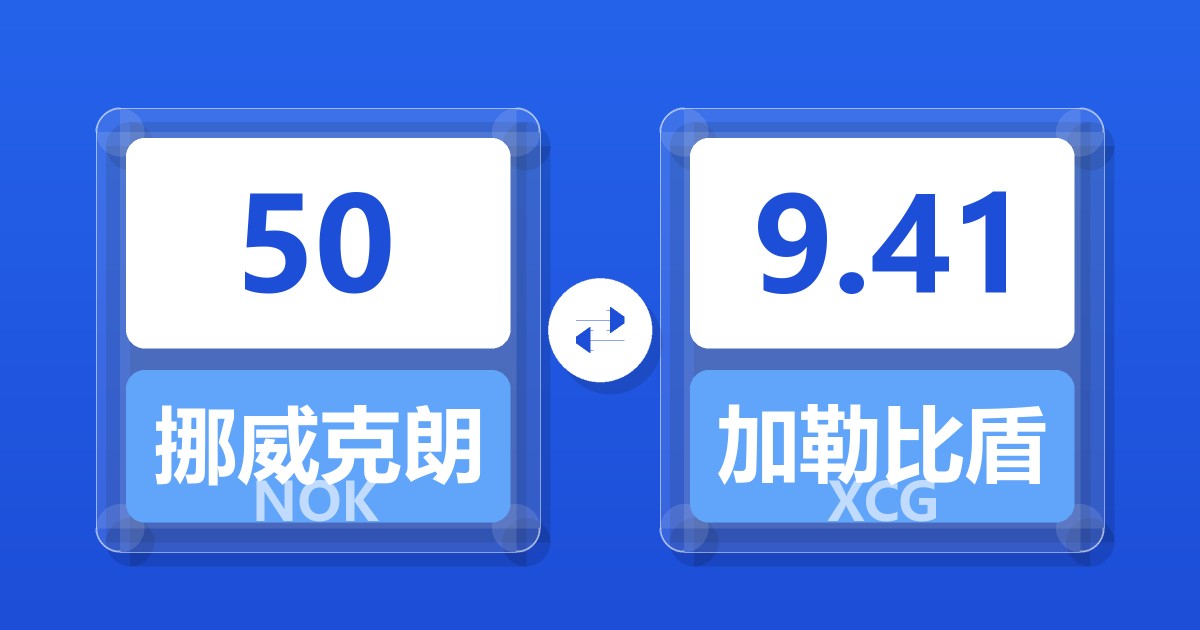50挪威克朗兑加勒比盾