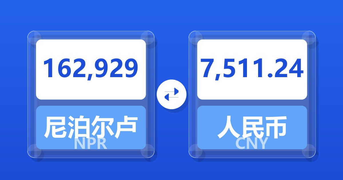 162,929尼泊尔卢比兑人民币