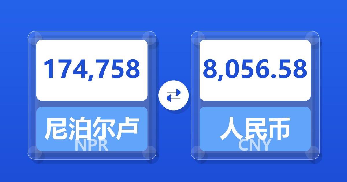174,758尼泊尔卢比兑人民币