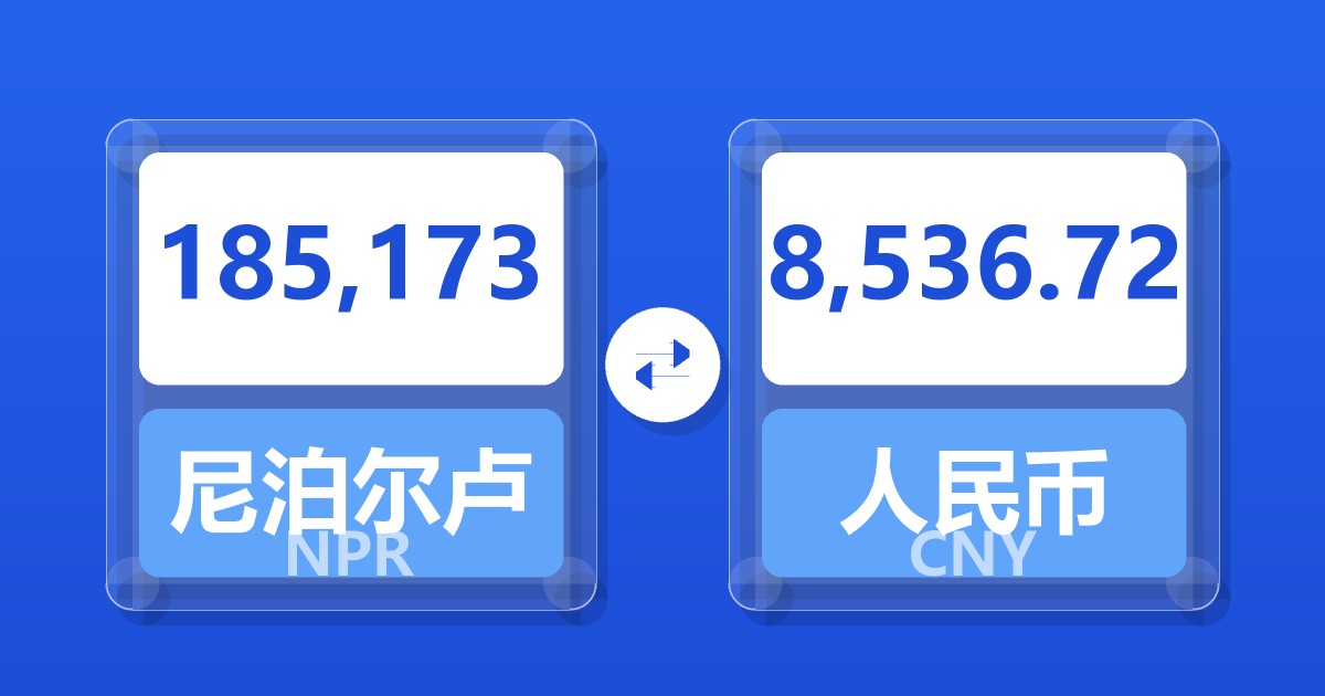 185,173尼泊尔卢比兑人民币