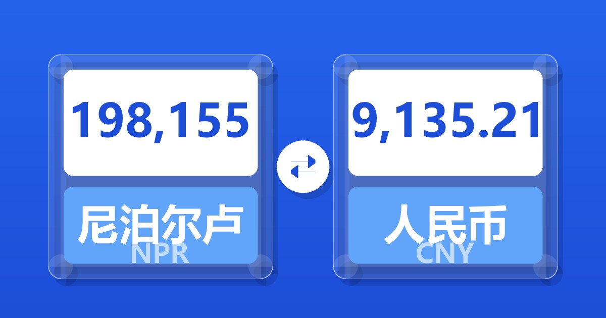 198,155尼泊尔卢比兑人民币