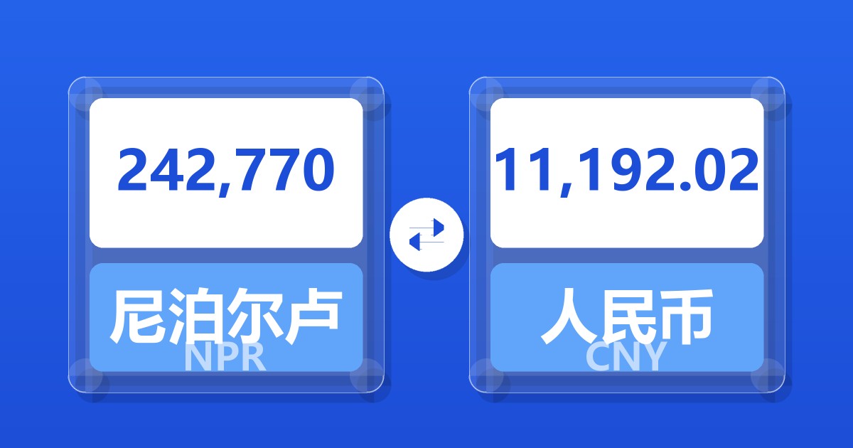 242,770尼泊尔卢比兑人民币