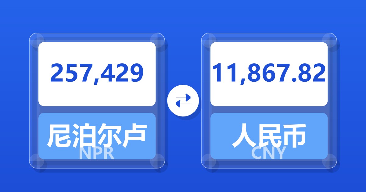 257,429尼泊尔卢比兑人民币