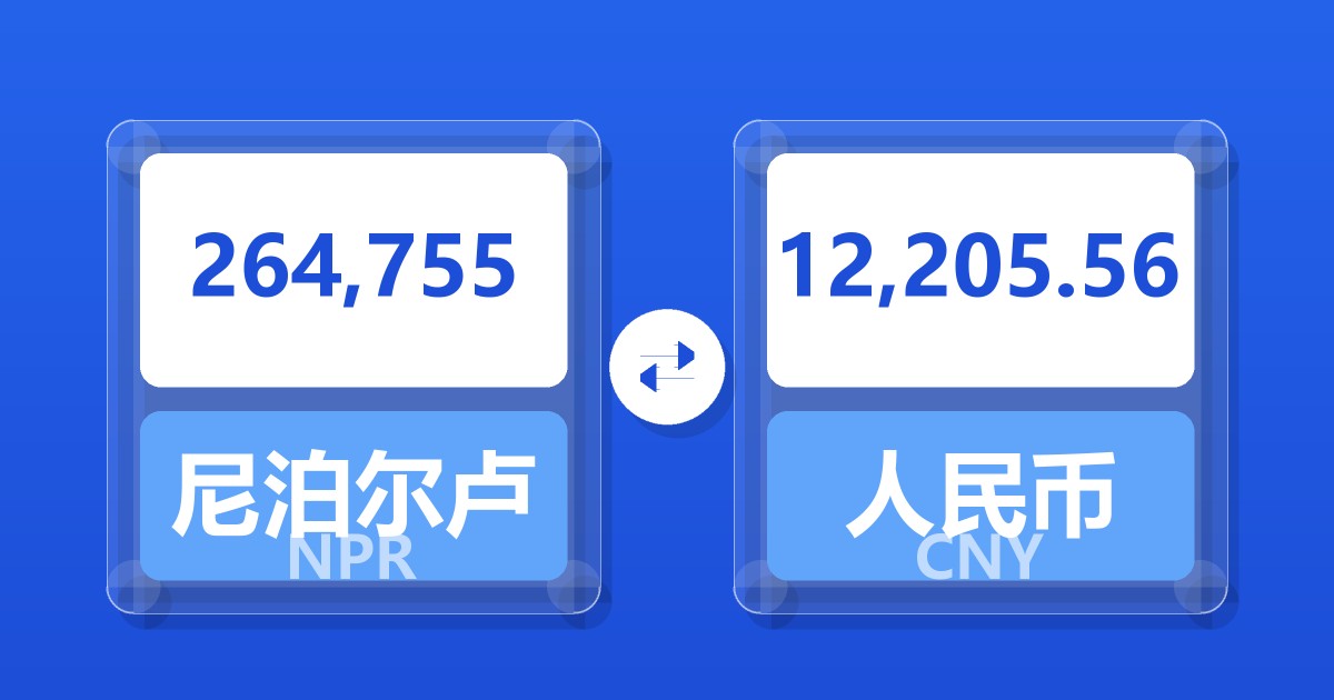 264,755尼泊尔卢比兑人民币