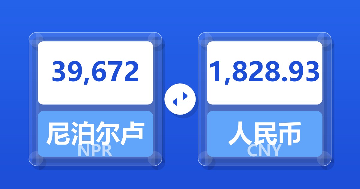 39,672尼泊尔卢比兑人民币