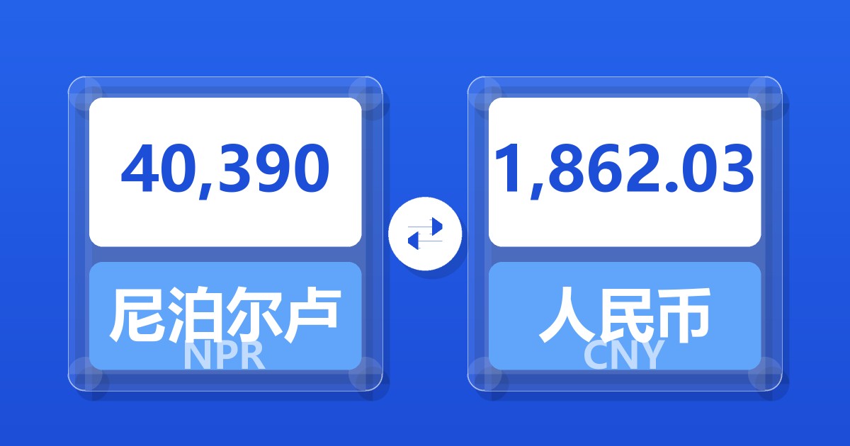 40,390尼泊尔卢比兑人民币