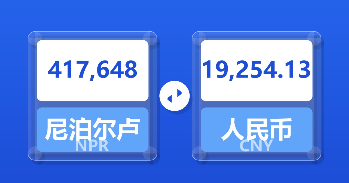 417,648尼泊尔卢比兑人民币