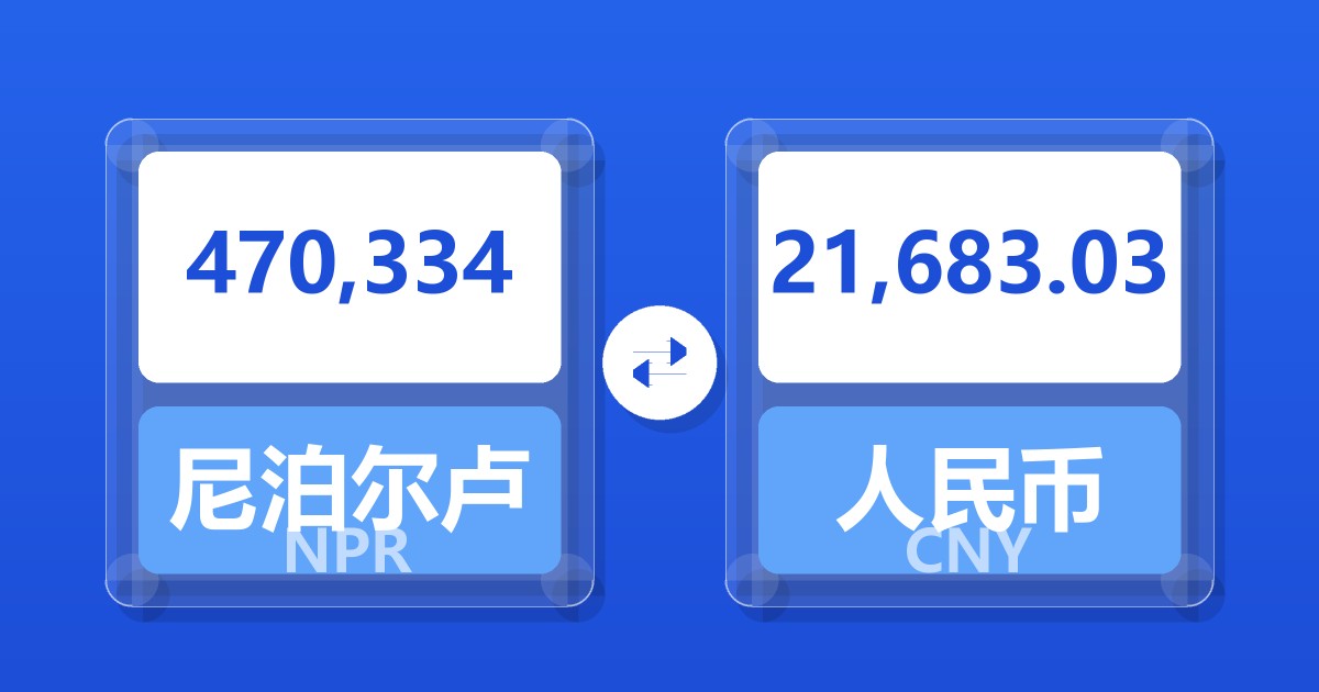 470,334尼泊尔卢比兑人民币