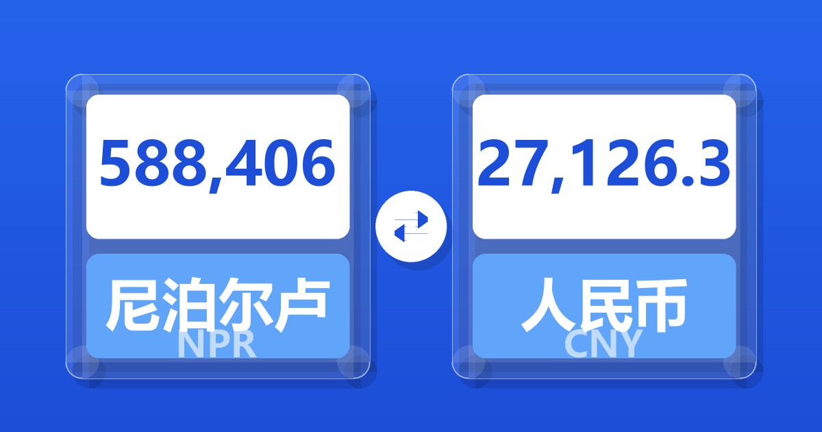 588,406尼泊尔卢比兑人民币