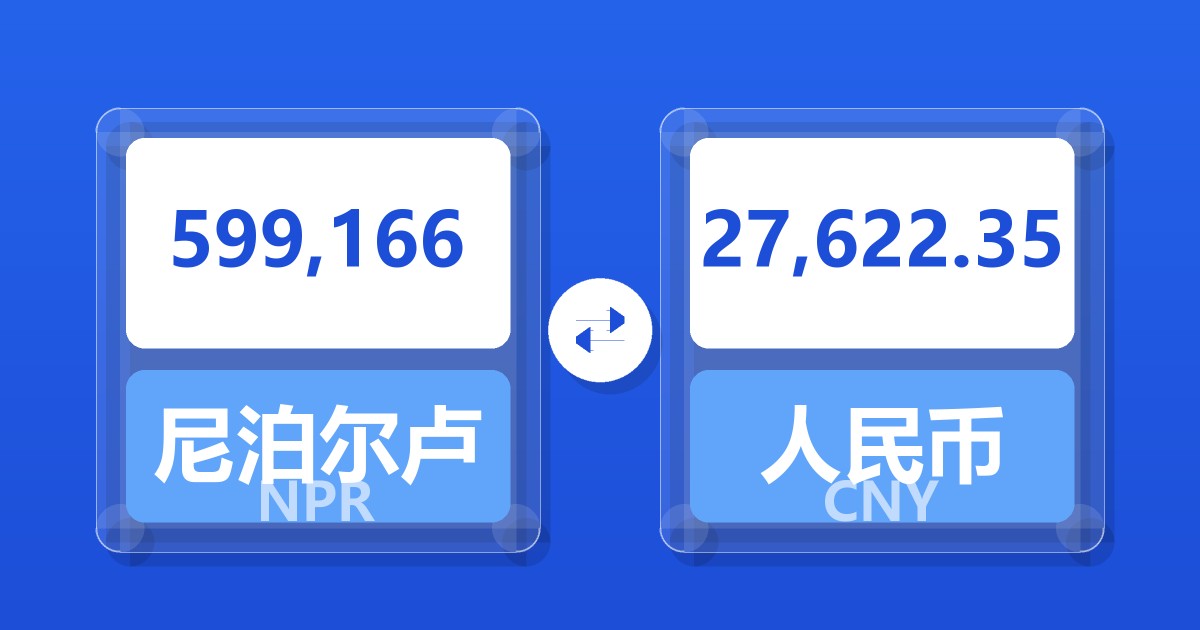 599,166尼泊尔卢比兑人民币