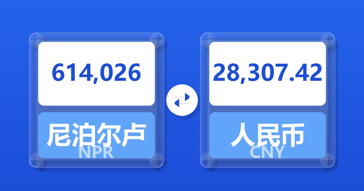 614,026尼泊尔卢比兑人民币