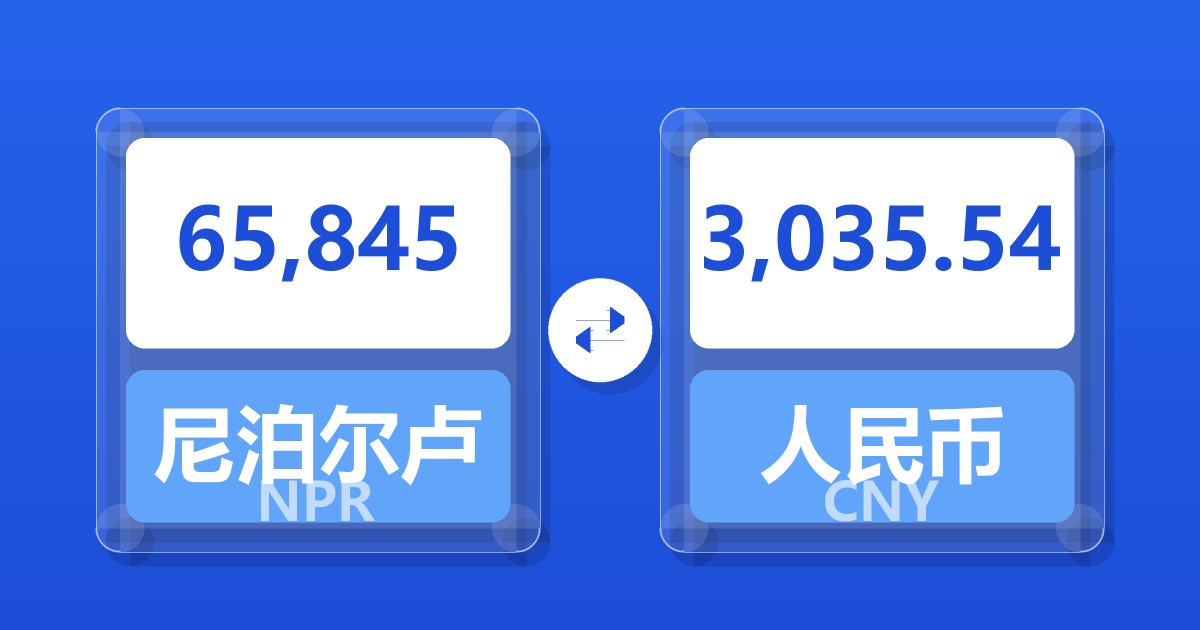 65,845尼泊尔卢比兑人民币