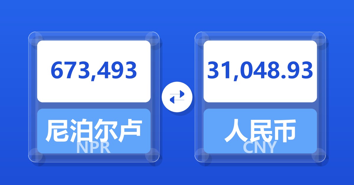 673,493尼泊尔卢比兑人民币