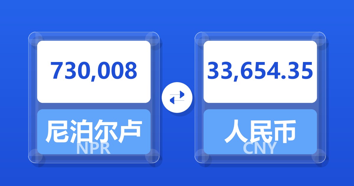 730,008尼泊尔卢比兑人民币