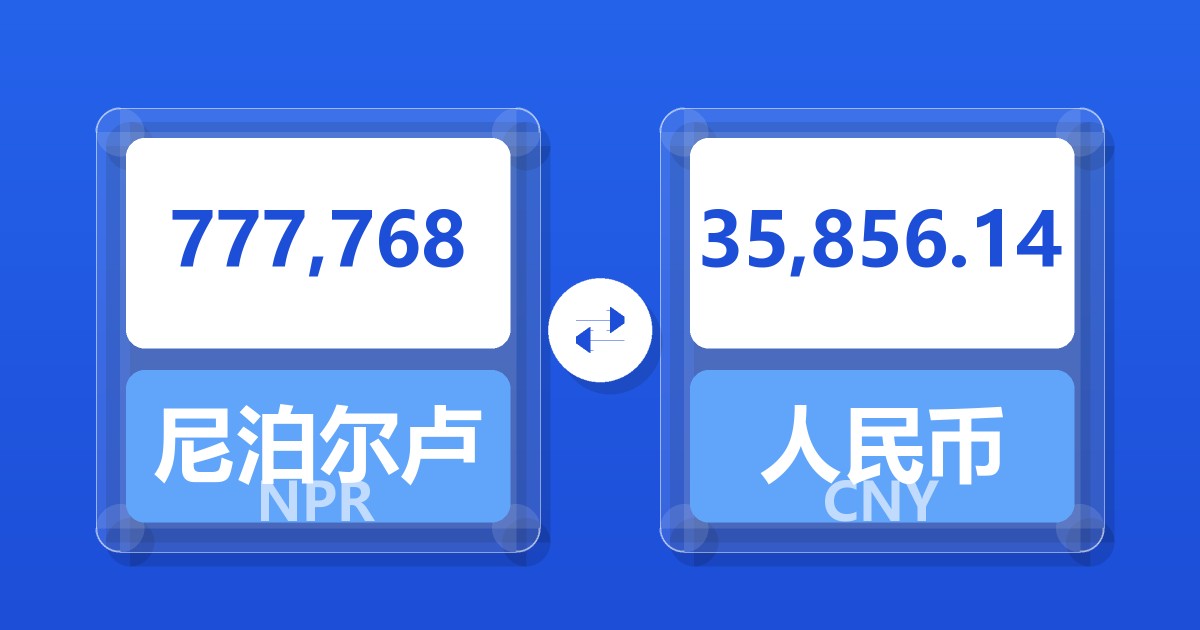 777,768尼泊尔卢比兑人民币