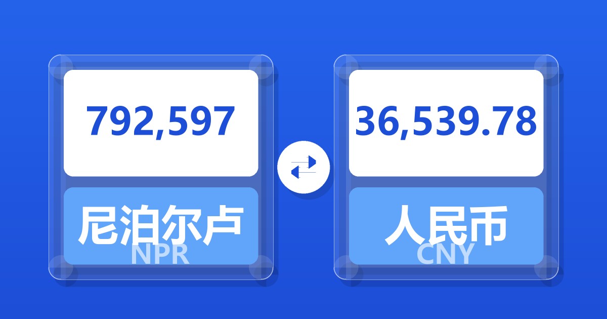 792,597尼泊尔卢比兑人民币