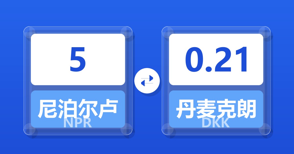 5尼泊尔卢比兑丹麦克朗