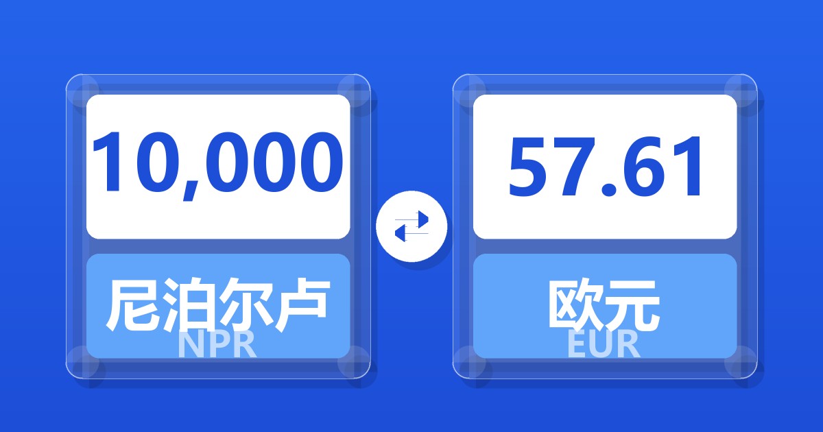 10,000尼泊尔卢比兑欧元