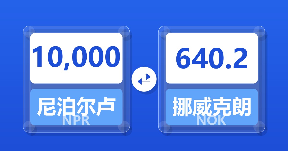 10,000尼泊尔卢比兑挪威克朗
