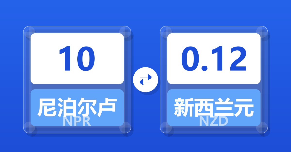 10尼泊尔卢比兑新西兰元