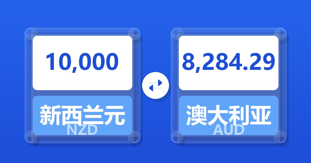 10,000新西兰元兑澳大利亚元