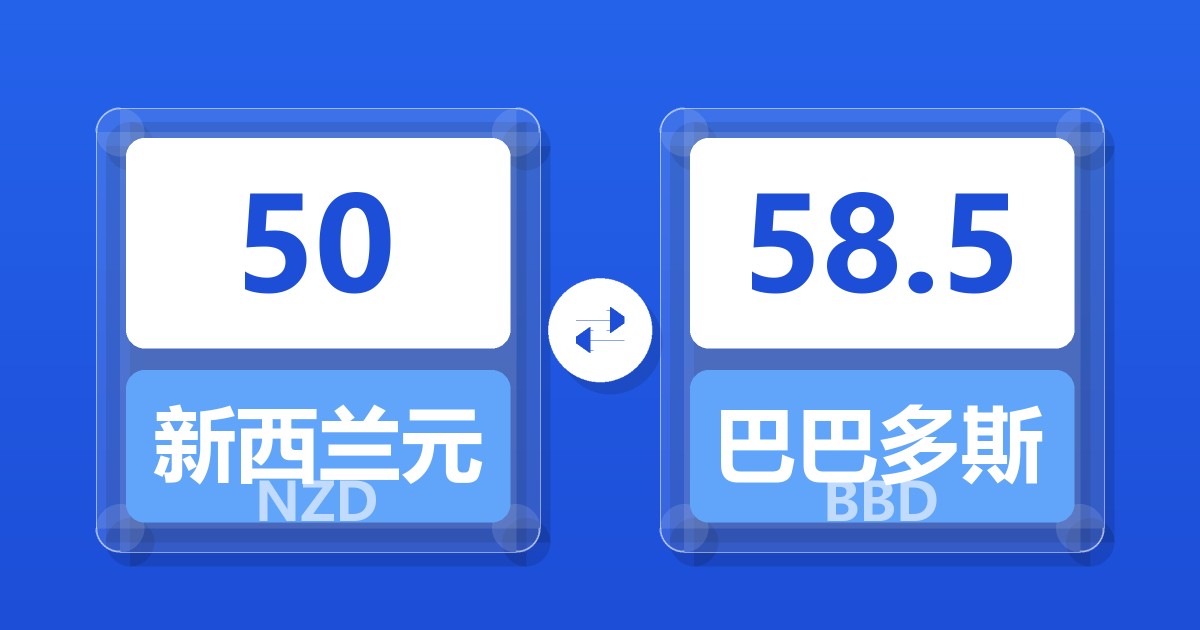 50新西兰元兑巴巴多斯元