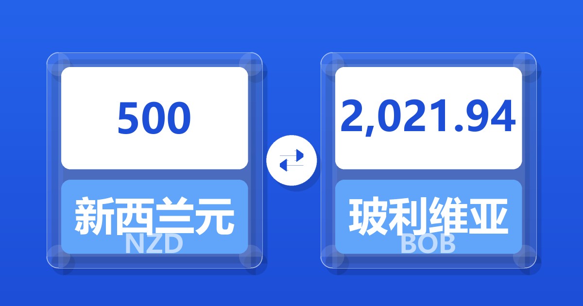 500新西兰元兑玻利维亚诺