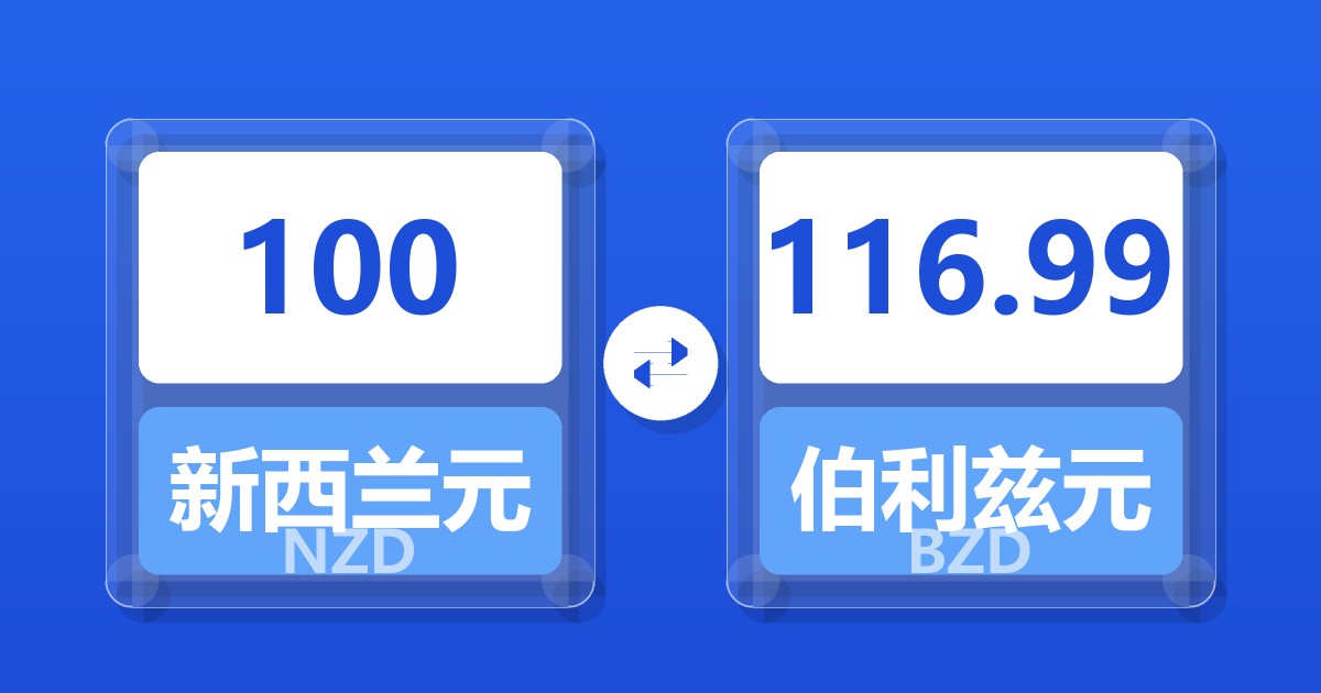100新西兰元兑伯利兹元