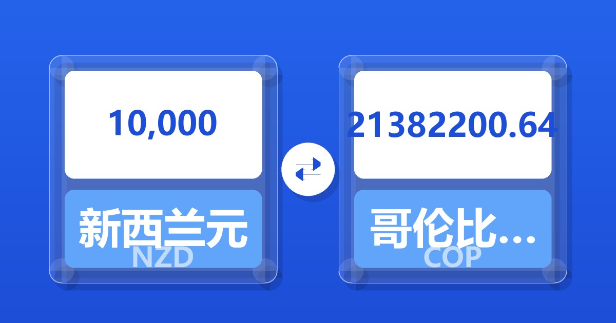 10,000新西兰元兑哥伦比亚比索