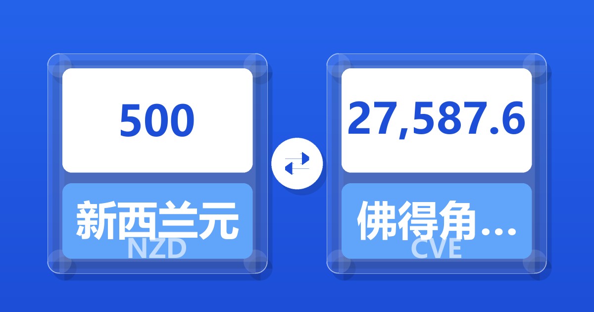 500新西兰元兑佛得角埃斯库多