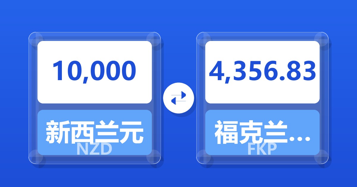 10,000新西兰元兑福克兰群岛镑